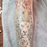 Löwe mit Mandalas Tattoo Marielle